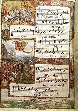 Motets de Cyprien de RoreIllustrés par Hans MielichBayerische StaatsbibliothekMus. ms. B I, page 257