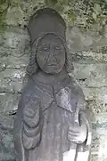 Saint Conval, copie dans la niche de la fontaine.