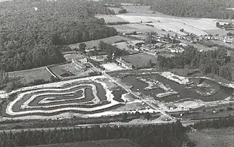 Vue aérienne du parc Haras Loisirs en 1981.