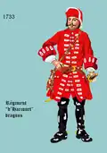régiment d*Harcourt dragons de 1728 à 1750