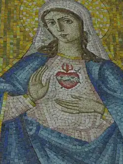 Mosaïque de la Vierge Marie.