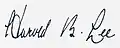 Signature de Harold B. Lee