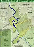 Carte du raion de Dubăsari.