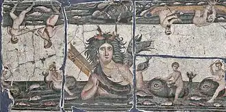 Mosaïque romaine du Ve&nbsp;siècle représentant Thalassa au musée archéologique d'Hatay