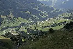 Hauteluce vue du mont Clocher (1&nbsp;976&nbsp;m).