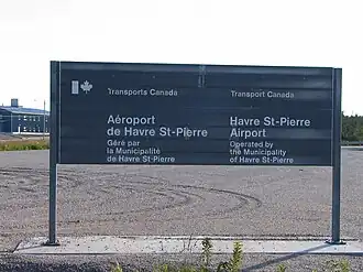 Panneau Aéroport de Havre-Saint-Pierre 2006.