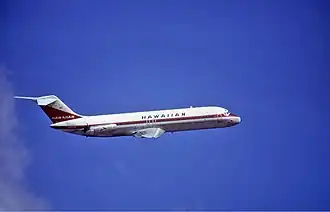 Douglas DC-9 d'Hawaiian en 1974.