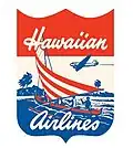 1er logotype d'Hawaiian airlines entre 1940 et 1950.