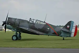 Un Curtiss H.75A-1 restauré aux couleurs françaises.