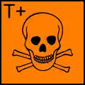 Très toxique, T+ en haut du symbole