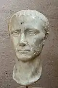 Tête de Jules César. Marbre, Ier&nbsp;siècle ap. JC