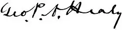 signature de George Peter Alexander Healy