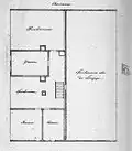 La synagogue Zur Blauen Lilie; plan d'architecte de 1847; les combles