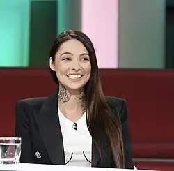 Description de l'image Helene Boudreau tout le monde en parle 2.jpg.