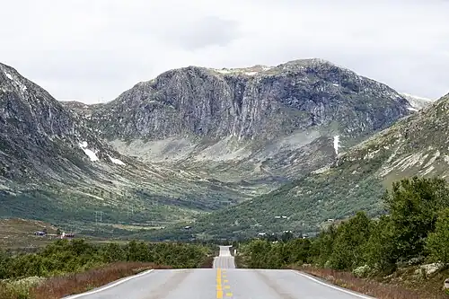 La route à Hemsedal.