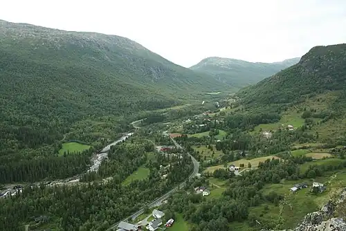 La route à Hemsedal.
