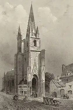 Léon Gaucherel : l'église et ses proches abords vers 1850.