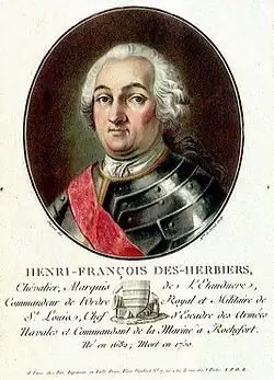 Henri-François des Herbiers, marquis de l'Estenduère, 1682-1750.