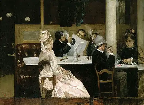 Scène de café à Paris (1877)Detroit Institute of Arts