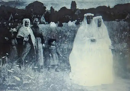 Un Dimanche, enfants de Marie (1898), palais des Beaux-Arts de Lille (photo en noir et blanc par François Antoine Vizzavona).