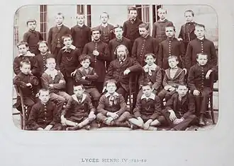 Une classe du lycée Henri-IV (1889).