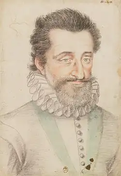 dessin représentant Henri IV de trois-quarts vers la droite.