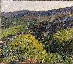 Les Chaumières au soir