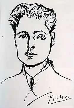 Portrait d'Henri Martin réalisé par Pablo Picasso durant la campagne pour sa libération