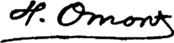 signature de Henri Omont