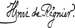 signature de Henri de Régnier