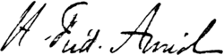 signature de Henri-Frédéric Amiel
