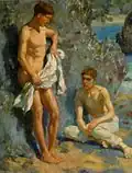 After the bath, 1921 (circa), Collection particulière