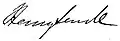 Signature de Henry Sewell