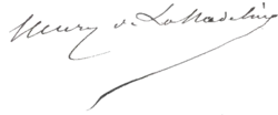 signature de Henry de La Madelène