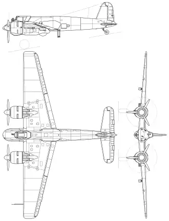 vue en plan de l’avion