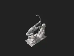 Modèle 3D de la statue d'Antoine Bourdelle, Héraklès archer.
