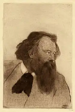 Portrait d'Hermann Bahr (1904), aquatinte et roulette.