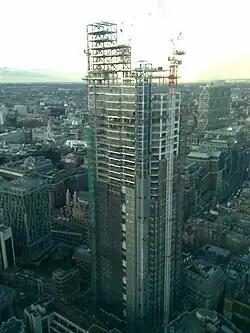 Heron Tower, en construction en janvier 2010.