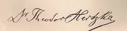 signature de Theodor Hertzka