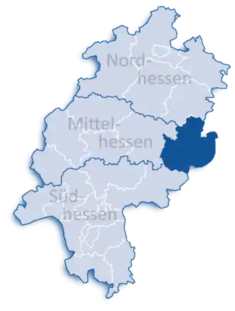 Localisation de Arrondissement de Fulda