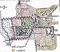 Pittem en 1622 (d'après une carte de Louis de Bersaques).