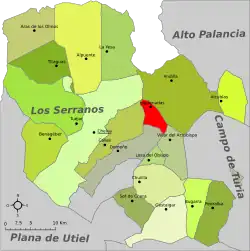 dans la comarque de Los Serranos.