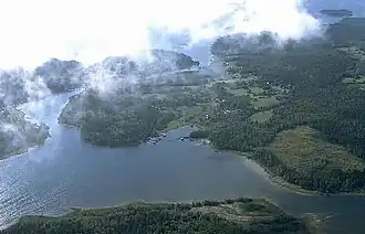 Vue aérienne d'Hindersön.