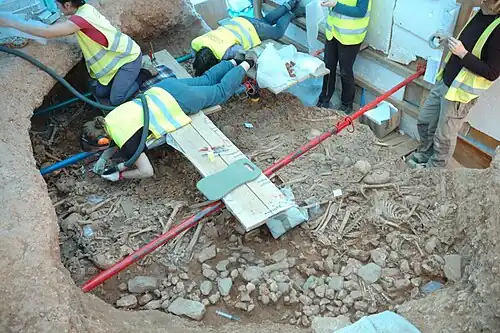 Détail des travaux archéologiques.