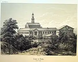 Couvent des Récolelts, gravure de Louis Barbat,