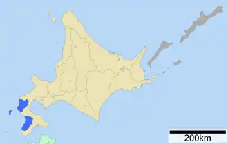 Localisation de Sous-préfecture de Hiyama