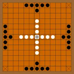 Hnefatafl avec tablier de 13 cases