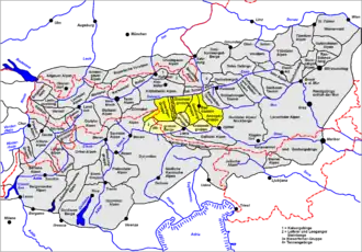 Carte de localisation des Hohe Tauern.