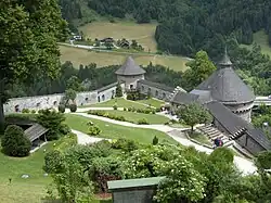 Vue au-dessus les jardins en 2004.