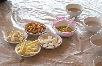 Aaruul et süütei tsai dans les steppes du nord de Hohhot en Mongolie-Intérieure.